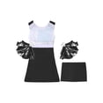 thumbnail image 5 of TiaoBug Kids Girls Sequin Cheerleading Costume Dress Shorts Pom Poms Cheer Leader Uniform, 5 of 7