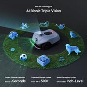 AI Triple Bionic Vision Module for Neomow X2 Series 3D LiDAR Robot Mower, Activates Pro-Level Features Including Auto-Mapping, 500+ Obstacle Detection, Spatial Perception, Terrain Recognition