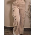 thumbnail image 5 of Women'S Corduroy Overalls with Adjustable Straps, Baggy Bib Jumpsuit, Casual with Pockets Pink L, 5 of 8