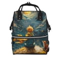 thumbnail image 1 of Fotbe Whimsical Starry Night Scene Mochila Maternidad - Lona de Sarga Impermeable, Mochila de Pañales de Gran Capacidad con Múltiples Bolsillos y Correas Ajustables, 1 of 6