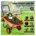 thumbnail image 3 of Wheelbarrow Cart 5 Cu Ft, 397 lbs Capacity Garden Dump Cart, 2 Wheel Utility Wagon with Handle, 10" Wide Track Wheels for Yard Lawn, 3 of 7
