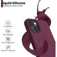 thumbnail image 4 of Shockproof Liquid Silicone Designed for iPhone 13 Case Gel Rubber Full Body Protection Anti-Shock Cover Case Drop Protection 6.1inch-WineRed, 4 of 11