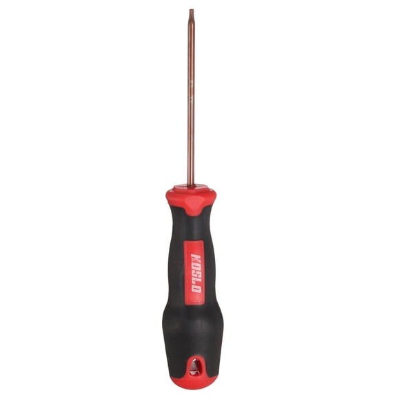 Uxcell T8 Torx Screwdriver 6.3" Magnetic Screwdrivers 3.35" Heat-Treated S2 Alloy Steel with Ergonomic Handle for DIY Repairing, Red Brown