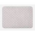 thumbnail image 1 of Abstract Bath Mat, Continuing Motifs of Geometric Shapes Ornate Tile Inspired Details, Plush Bathroom Decor Mat with Non Slip Backing, 29.5" X 17.5", Peach Dark Grey and White, by Ambesonne, 1 of 2