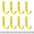 thumbnail image 2 of 20-Pack Wrought Iron Wall Hook Single Prong Decorative,Sturdy Metal Hanger with Screws,Rustic Style for Coat Hat Towel and Entryway Organization Yellow, 2 of 6