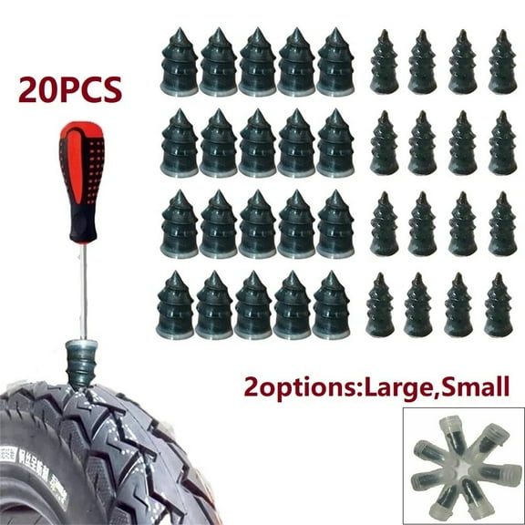 20X Tire Repair Rubber Nails For Automobiles Motorcycles Trucks Tyre Tool 20Pcs Small Fangkenuo