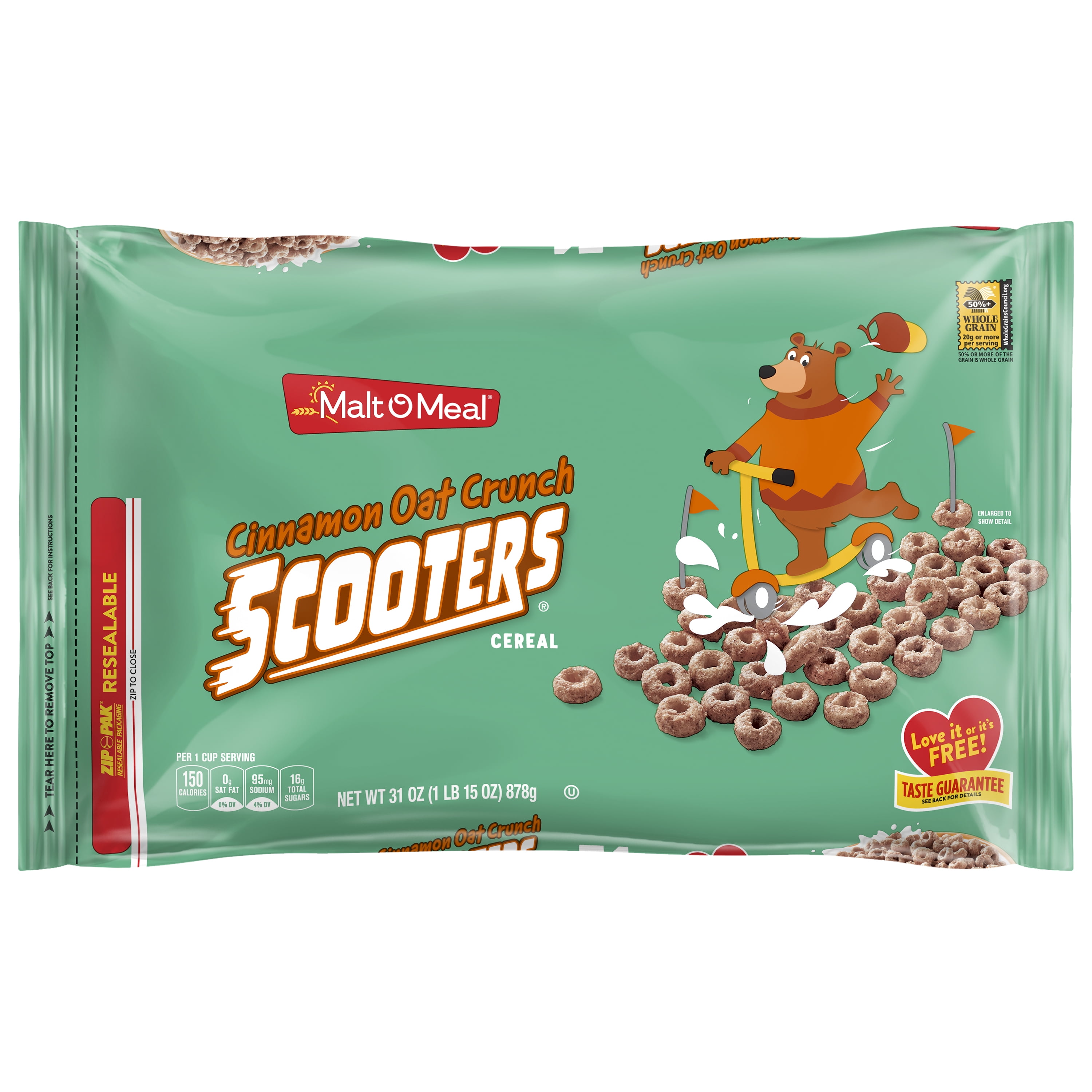 Malt-O-Meal Cinnamon Oat Crunch Scooters Cinnamon Cereal, Cinnamon ...