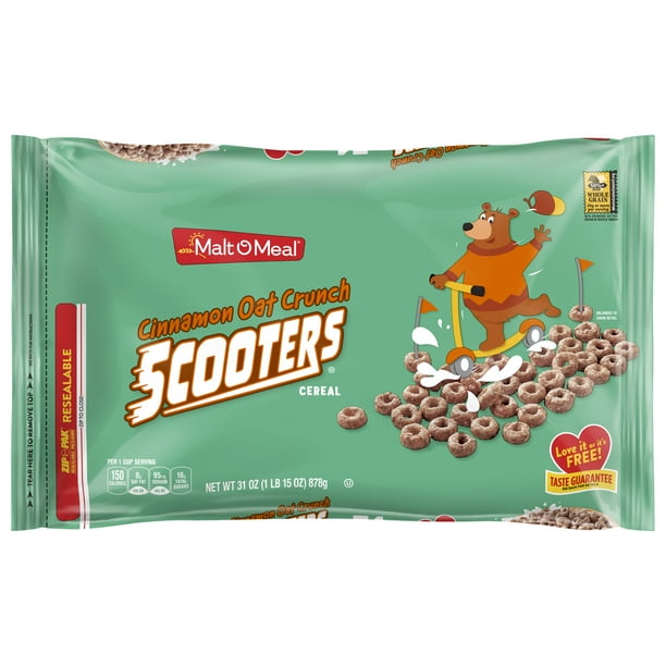 MaltOMeal Cinnamon Oat Crunch Scooters Cinnamon Cereal, Cinnamon