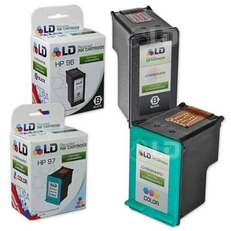 Hewlett Packard All In One - Remanufactured Hewlett Packard HP C8767WN (96) and C9363WN (97) Set of 2 Ink Cartridges: Includes 1 Black and 1 Color