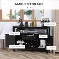 thumbnail image 4 of HOMCOM Sideboard Buffet Credenza Storage Cabinet with Drawer Wine Rack, 4 of 10