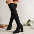 thumbnail image 4 of Oyedens Womens Thigh High Boots Fashion Pointed Toe Heels Slip on Socks over The Knee Dress Boots, 4 of 6