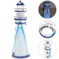 thumbnail image 3 of Muyoka Decoración de faro de Metal con portavelas, adorno de faro náutico para el hogar, decoración de escritorio, accesorios de fotografía, decoración de fiesta temática del océano Muyoka Hogar, 3 of 7