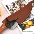 thumbnail image 4 of de Cuchillo de Piel de Vaca, Cuchillo para Deshuesar, Cuchillos de Cocina Pequeños, de PU con Anillo para Cinturón, de Cuchillo Portátil, 4 of 5
