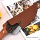 thumbnail image 4 of de Cuchillo de Piel de Vaca, Cuchillo para Deshuesar, Cuchillos de Cocina Pequeños, de PU con Anillo para Cinturón, de Cuchillo Portátil, 4 of 5