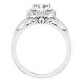 thumbnail image 5 of Amor Jewel 14K White Gold Plated Rings - 1.8 Ct Cushion Cut Lab Created Diamond Rings - Solitaire Halo Rings for Her - Engagement Wedding Prong Setting Rings for Women's - Causal Stacking Rings, 5 of 5