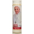 thumbnail image 2 of (4 pack) Prayer Candle Pope Francis White Wax, 8 Inch, 2 of 7