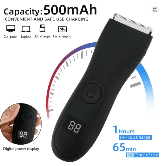 Cshidworld Men's Electric Razor, IPX7 Waterproof Wet Dry Electric Shaver, 4D Rotary USB Rechargeable Shaver Cordless Beard Nose Trimmer W/ Pop-up Trimmer & LED Display & Charging Stand for Dad Husband