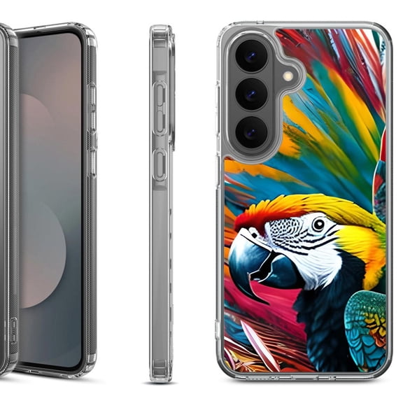 Shockproof Phone Case for Samsung Galaxy A37 5G, by OneToughShield - Macaw