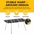 thumbnail image 4 of Navy Blue Christmas Table Cloths for 8 Foot Rectangle Tables, Xmas Tree Balls Snowman Gingerbread Patio Waterproof Elastic Fitted Tablecloths, Washable Rectangular Table Cover for Camping, 4 of 8