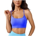 thumbnail image 1 of Mujeres de color sólido cuatro filas ajustable inalámbrico sujetador doble hombro yoga deportes sujetador a prueba de choques, ejercicio deportes sujetadores para mujeres, 1 of 5