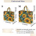 thumbnail image 2 of FORMRS Womens Corduroy Tote Bag Crossbody Shoulder Purse Handbag with Detachable Strap, Stained Glass Sunflowers Pattern, 2 of 3