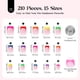 thumbnail image 4 of Press On Nails Beetles Summer, 210 unidades, 7 colores, cuadrados cortos, 4 of 7