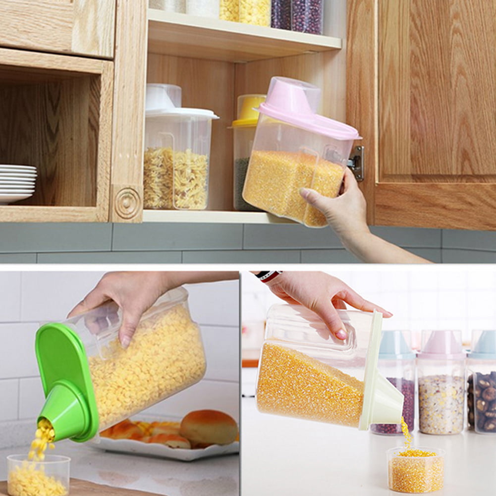 Details about   4Pcs Cereal Containers Dispenser Food Storage Dry Food Kitchen 1.9/2.5L Box New 