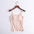 thumbnail image 2 of Women's Camisole Tops With Built In Bra Neck Vest Padded Slim Fit Tank Tops, 2 of 2
