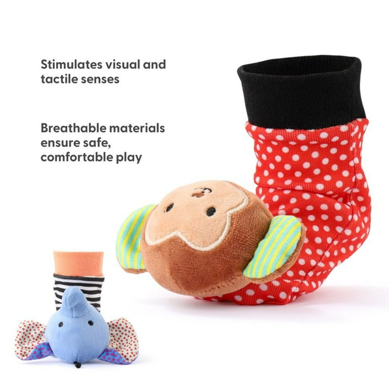 Peanutshell Safari Wrist & Sock Rattle Set, 5-Piece photo 6