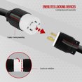 thumbnail image 3 of ENERLITES NEMA L15-30R Locking Cord Connector, 30A, 250V, 3-Phase, 3P, 4W, Industrial Grade, Grounding, 66802-BK, Black, 3 of 5