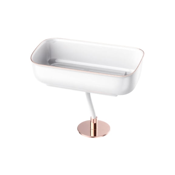 No Drill Over Sink Shelf with Multi-Angle Arm for Kitchen Counter Organization White