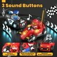 thumbnail image 4 of 2 Pack Remote Control Cartoon Race & Police RC Car for Toddlers - Toys for 2 3 4 5 Year Old Boy, Easter Birthday Toy Gift Ideas for Toddler, 4 of 10