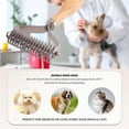 thumbnail image 3 of Pet Grooming Brush, 2 Sided Undercoat Rake for & Cats,Safe Dematting Comb & Deshedding Tool for Mat, 3 of 5