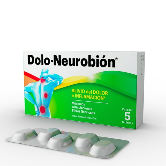 Dolo-Neurobión Analgésico para el dolor e inflamación con Diclofenaco 5 tabletas