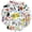 2A-35pcs, variant on 35pcs Vinyl Musical Stickers Music Notes Decals Instruments Stickers for Laptops Suitcases Phones