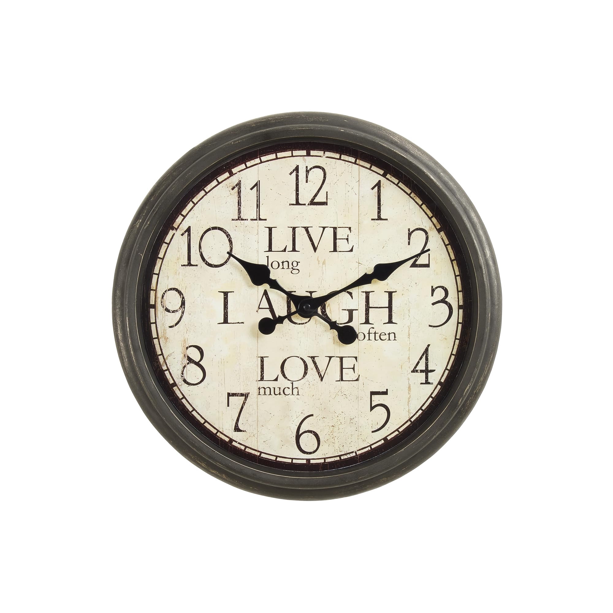 Clocks - 16 Round - Wall Clock - Antique Brown - Transitional