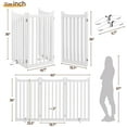 thumbnail image 3 of Yaheetech 3 Panel Freestanding Wooden Pet Puppy Fence with Door, White, 3 of 7