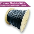 thumbnail image 2 of NATIONAL Wire&Cable - Premium Electrical Wire - 22 Gauge 3 Conductors - 250Ft - Made in USA, 2 of 4