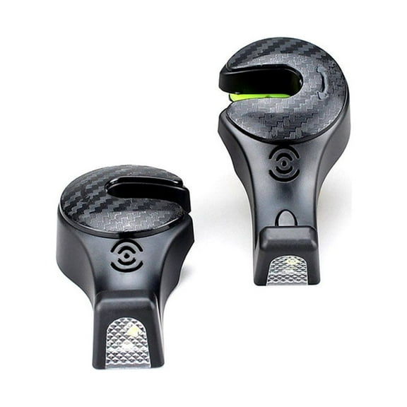 Masteelf 2 Pcs Car Headrest Hangers Hooks with Flash Light Auto Vehicle Hook Seat Organizer for Bag Purse and Coat Grocery (Black)