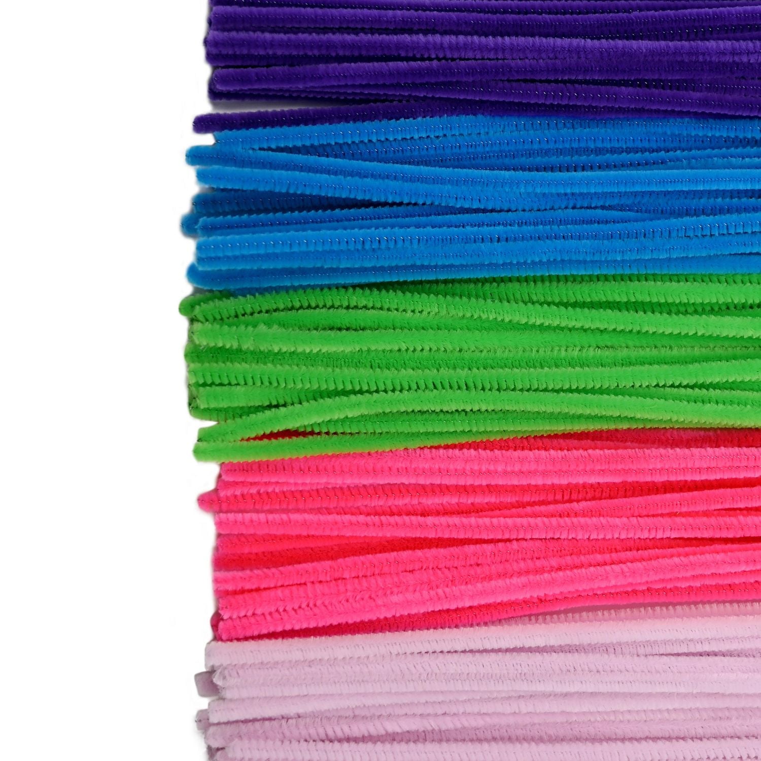 Hello Hobby Pastel Fuzzy Sticks, Bendable, flexible & fuzzy, 12inch/100pcs