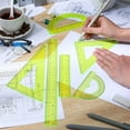 thumbnail image 3 of Scheam Yellow Clear Ruler Math Set,Includes Protractor Triangle Rulers 12 Inch 6 Inch Straight Ruler,Plastic Drafting Ruler,Geometry Measuring Tool for Classroom Office Home 6 Pcs, 3 of 7