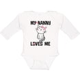 thumbnail image 3 of Inktastic My Nanny Loves Me Girl Grandchild Girls Long Sleeve Baby Bodysuit, 3 of 5