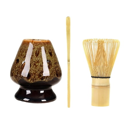 

Handmade Matcha Ceremony Set Chasen Whisk Home D Yellow