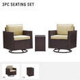 thumbnail image 3 of Crosley Ensemble de Conversation en Osier 3 Pcs pour Patio en Brun et Sable, 3 of 5