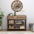 thumbnail image 4 of THE GEARS CLOCK Wall Clock with Real Moving Gears AM-LI_ 24 in Round Wood-Stone, 4 of 7
