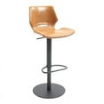 thumbnail image 2 of Home Square Polyurethane High-Back Bar Stool in Brown - Set of 3, 2 of 5