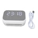 thumbnail image 1 of Reloj despertador con Altavoz Bluetooth Bling Bling 5.0 Color blanco, 1 of 12