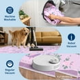 thumbnail image 6 of Garvee 8x10 Area Rug Modern Floral Print Rugs for Living Room, Machine Washable Rug Soft Non Slip Indoor Rug Carpet, Low Pile Ultra Thin Farmhouse Rugs for Bedroom Dining Room Home Decor, Purple, 6 of 9