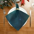 thumbnail image 2 of GZHJMY Green Galaxy Cloth Napkins Set of 4, Reusable Washable Polyester Dinner Napkins for Family, Restaurant, Wedding, Party Decor 20 x 20 Inch, 2 of 7