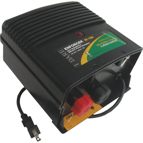 Dare Products DE 1200 3 Joule Output Electric Fence Energizer — Residential Use, Standard Application